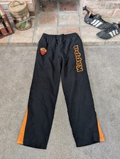 RARE Authentic Kappa Vintage AS Roma 1990s Track Pants Size Medium Joggers 