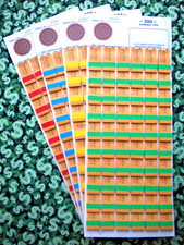 4 LOT 300-P5 60-Rows REGULAR "NOT Sure" TIP BOARD 010-300 Pull Tab Jar Ticket