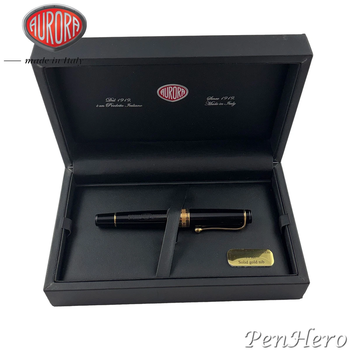 25+ Gold, 14K Nib Collectible Aurora Fountain Pens for sale