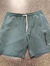Vuori Sunday Performance Shorts Men s Large Beryl Heather 7" Inseam