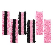 Armband Garter 6pcs Shirt Sleeve Holder Pink Pink on Black Black on Pink