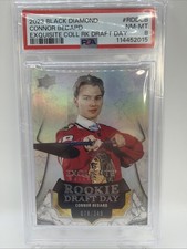 2023 UD Black Diamond #RDDCB Connor Bedard Exquisite Collection Draft Day PSA 8