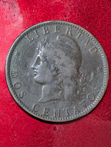 1888 ARGENTINA 2 TWO DOS CENTAVOS HAS SOME WEAR COIN #429