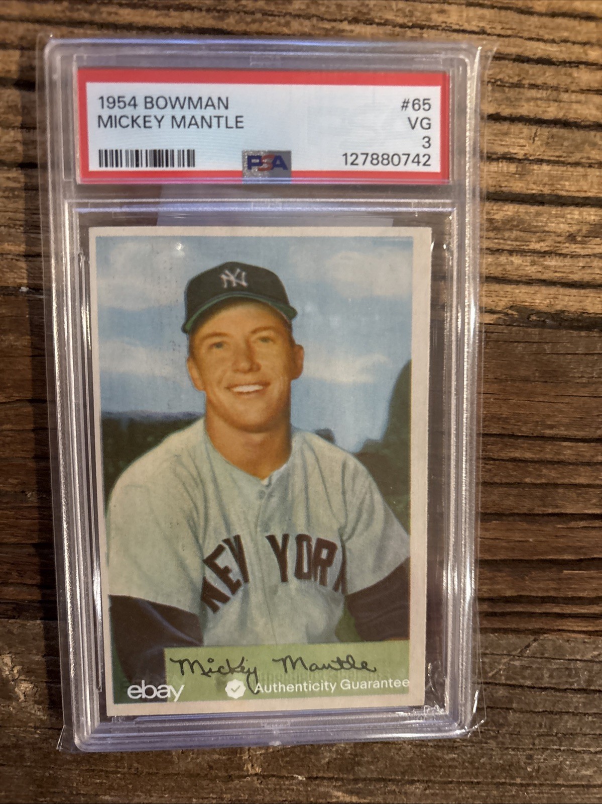 1954 Bowman - Mickey Mantle #65 PSA 3