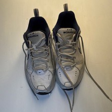 Nike Air Monarch IV Athletic Sneakers White Navy Men's Low Top 415445-102