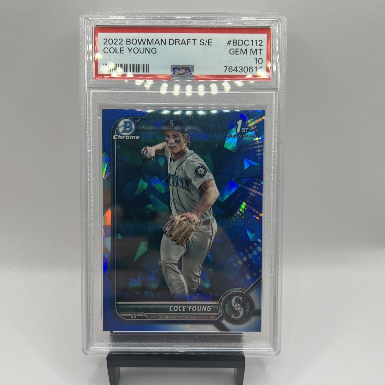 2022 Bowman Chrome Draft Sapphire Edition - Cole Young #BDC-112 (RC) PSA 10