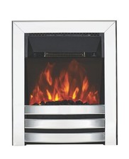 FocalPoint Langham 2kW Chrome effect Inset Electric Fire H-555mm W-390mm Rrp£232