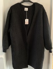 BNWT Black Teddy Borg Open  Coatigan Lounge Cardigan Size XL  20-22 U.K. By TU