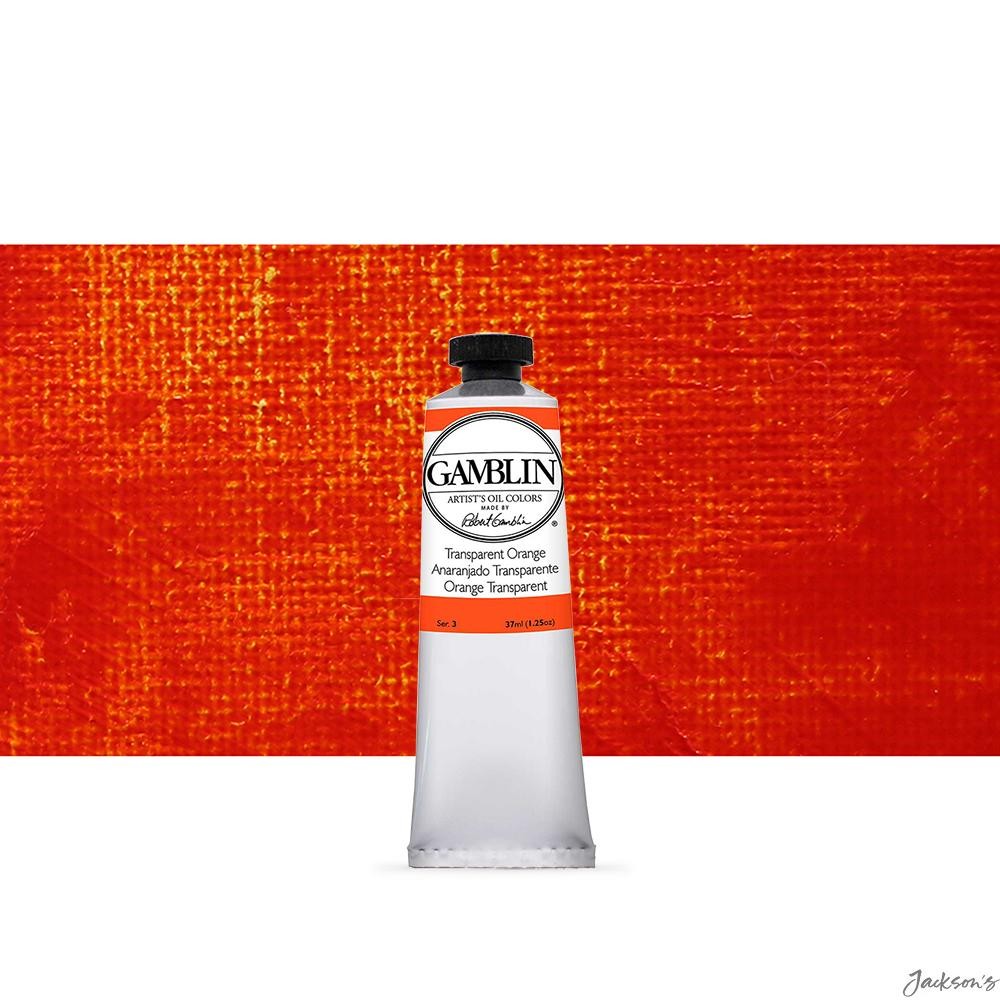Gamblin Artists' Oil Paint Transparent Orange 37ml Tube For Glazing Colour
