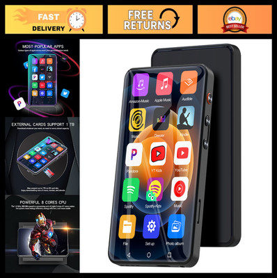 72GB Bluetooth MP3 Player, 4'' HD Touch Screen, WiFi Music Streaming, Kids, Spoti
