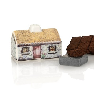 Scottish Highland Croft Torfduft-Set - Cottage aus Keramik mit Steinbrenner und 