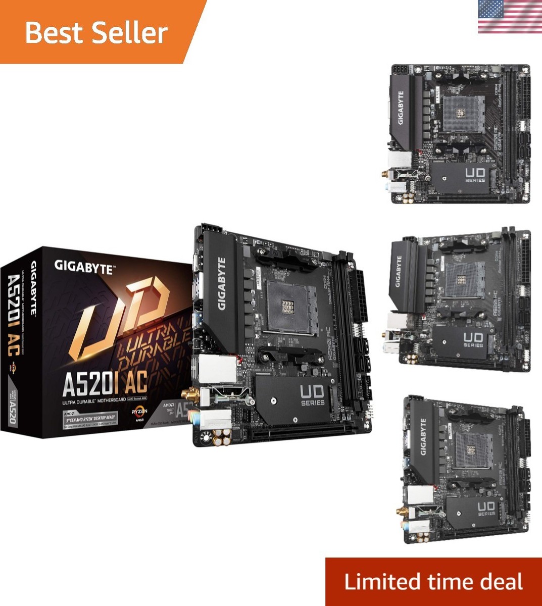 A520I AC Mini-ITX Motherboard for AMD Ryzen - Optimized Gaming