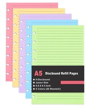 Junior Size Refills Paper, A5 8-Discbound Loo...