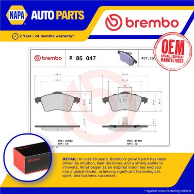 Brake Pads Set fits VW CARAVELLE Mk4 2.4D Front 96 to 99 Brembo 7D0698151 New