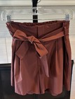 $79 Athleta SKYLINE SHORT II Casual Paper Bag High Waist SZ 12 Cognac Brown — photo 6