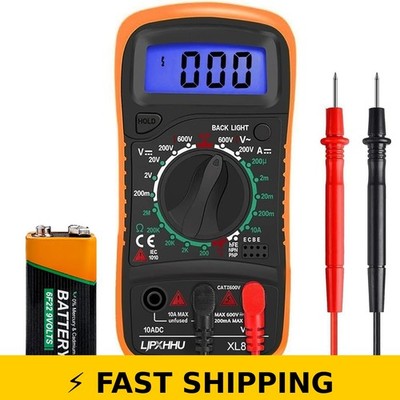 LJPXHHU Digital Multimeter Test Meter with Backlight LCD Display