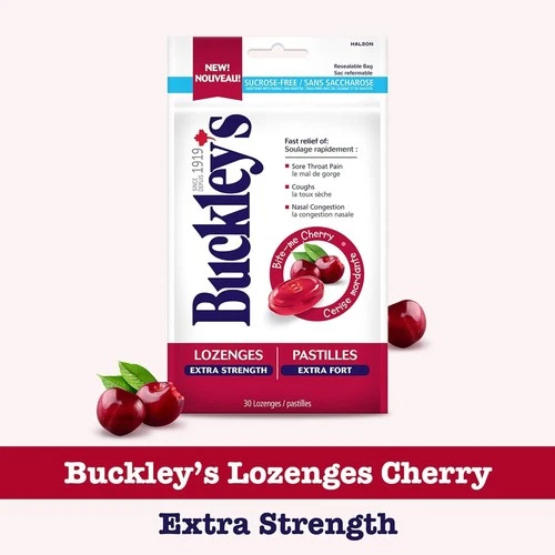 6 PACK Buckley's Cough Syrup Drop Lozenges 30 Cherry Outburst 180 LOZENGES TOTAL