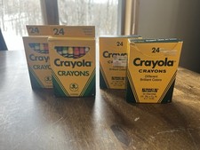 Crayola Crayons 24 Pack Binney Smith 1985 88 NEW Old Stock Lot 4 Packs