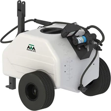 Rechargeable 12 Gallon Tow-Behind Trailer Broadcast Sprayer - 84" Spray Pattern