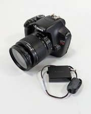 Canon EOS Rebel T3 Digital SLR Camera w/18-55mm Lens  DC Coupler No Cap or Batt