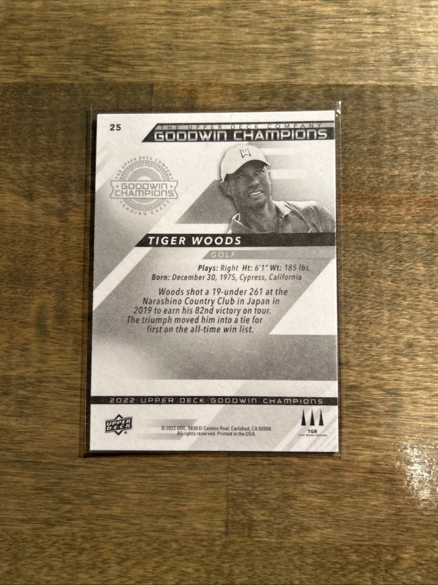 2022 UD Goodwin Champions Base #25 Tiger Woods - Golf Card | eBay