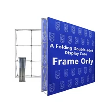 Portable Collapsible Pop Up Trade Show Display Backdrop Stand, A Folding Tens...