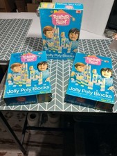 Vintage 1970 Romper Room Jolly Poly Blocks by Hasbro hard to find toy 3 Sets