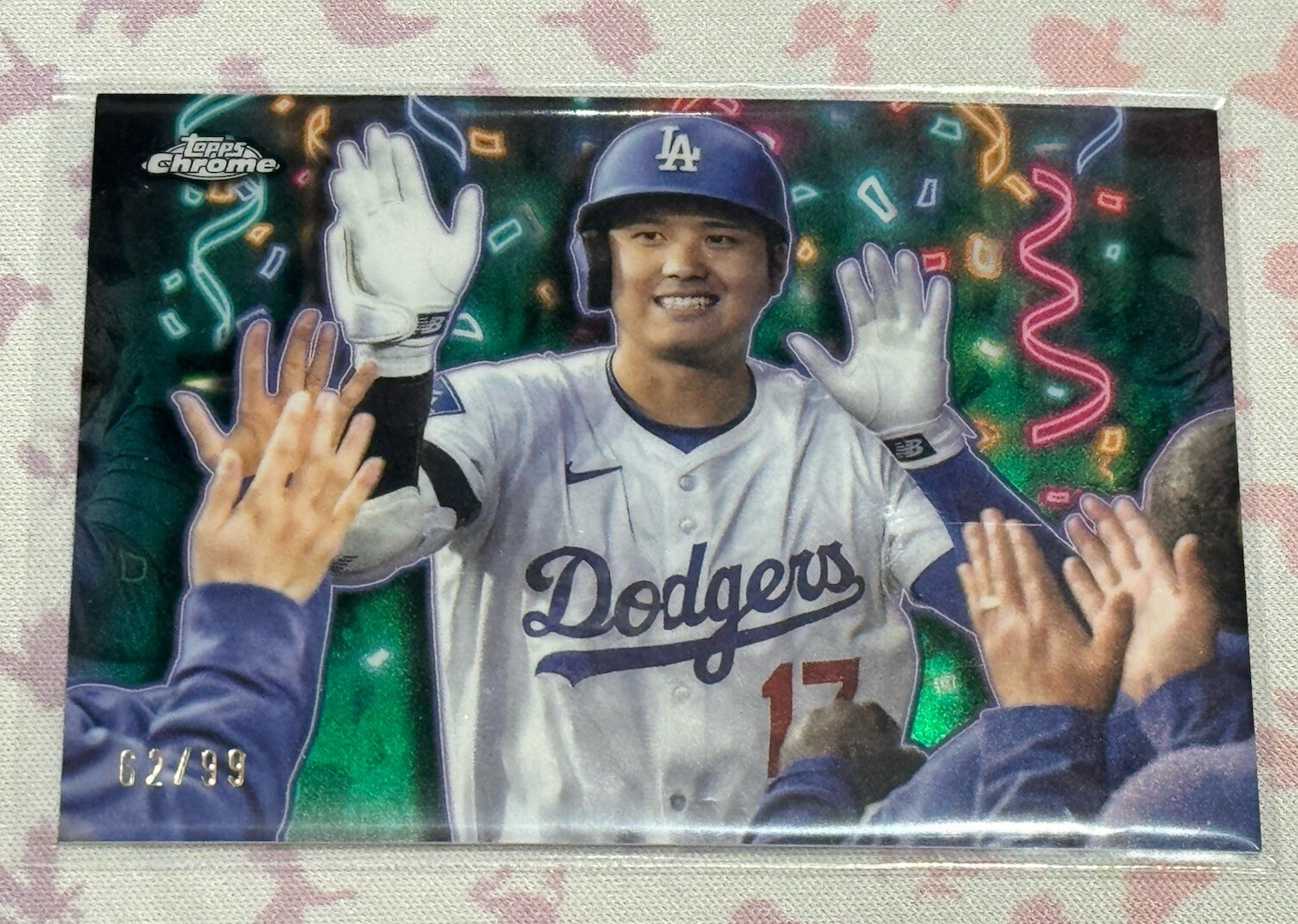 2025 Topps Chrome Update Shohei Ohtani Celebracion Green Refractor /99