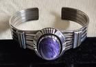 Vintage Sterling Silver Darrell Victor (DV) Southwestern Half-Cuff Bracelet — photo 1