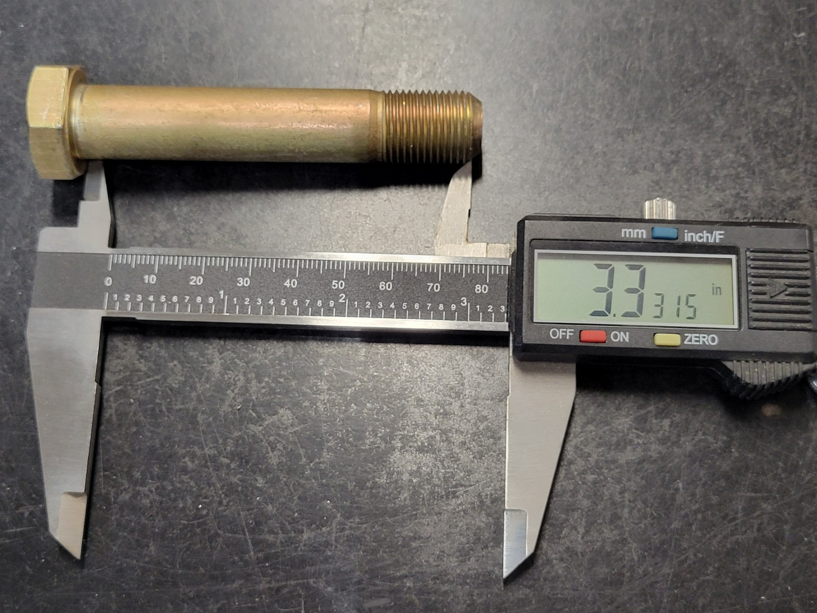 10 Bolts Threaded "5/8 -18 x 3 1/4" Long, Steel Bolt