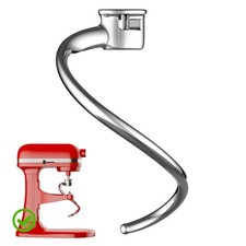 HOZODO Spiral Dough Hook for KitchenAid 5 Plus 6-Qt Bowl-Lift Mixers Stai...