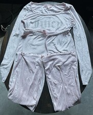 Y2K Pink Juicy Couture Velour Tracksuit Embossed Logo Sleepwear Women  s Medium