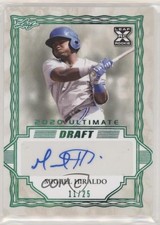 2020 Leaf Ultimate Draft Emerald Spectrum 11/25 Miguel Hiraldo #BA-MH1 Auto 02d2