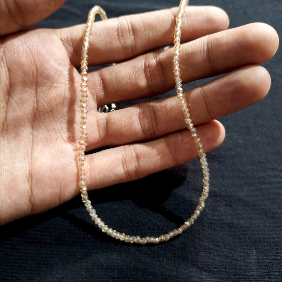 Yellow Diamond Beads, Faceted Diamond Beads, Rondelle Faceted Beads, Hydro Beads - Image 3 of 3