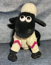Shaun The Sheep Plush With Sweater 1989 Vintage Wallace And Gromit 10" Adorable