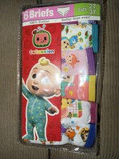 Nickelodeon CoComelon 6 Pk Girls Size 2T 3T Cotton Briefs New Underwear