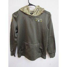 Nike Green Bay Packers Salute to Service Hoodie Kids Large Olive Green Camo USA