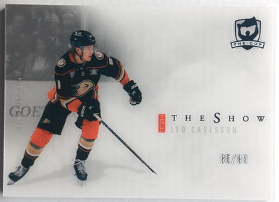 2023-24 UD The Cup The Show Leo Carlsson /99 Anaheim Ducks