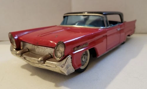 Vintage Bandai '58 - '60 Continental Mk III Tin Toy Frctn Pwr Car 11.5" Md Japan