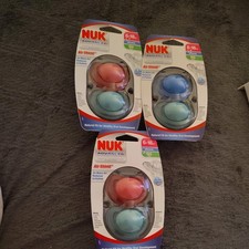 Nuk Advanced Orthodontic Pacifiers 6-18m Silicone BPA free Air Shield 3 Packs