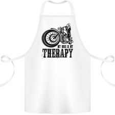 My Therapy Motorcycle Motorbike Biker Cotton Apron 100 Organic