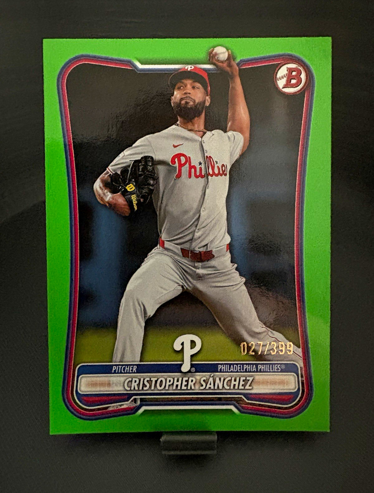 Topps 2026 Bowman Cristopher Sánchez Philadelphia Phillies #55 Green 27/399