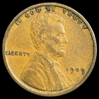 1909 V.D.B. Wheat Cent - 1909-P Lincoln Penny 1st Year VDB 1c US Copper Coin
