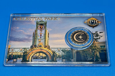Epic Universe First Anniversary One Year Bronze Coin Celestial Park