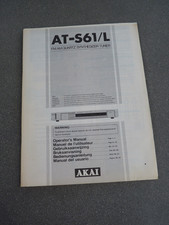 Original AKAI AT-S61/L FM AM Quar Tuner Bedienungsanleitung Owner's Manual