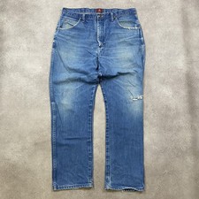Wrangler Jeans Uomo 38" Relaxed Western Denim Pantaloni, Blu