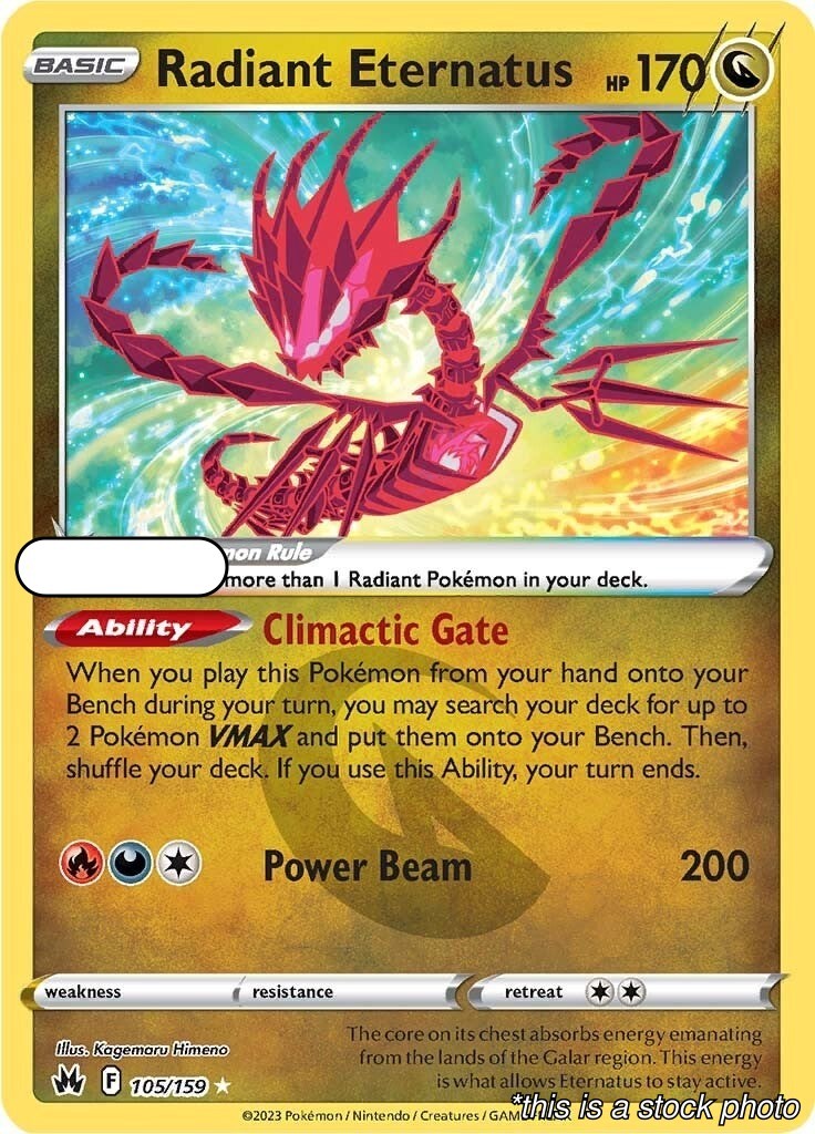 Holofoil - Radiant Eternatus - 105/159 - SWSH: Crown Zenith - NM