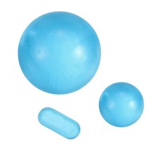 6 Sets Quartz Pearl Balls Set, 2 Shape Glass Crystal Loose Beads, Sky Blue