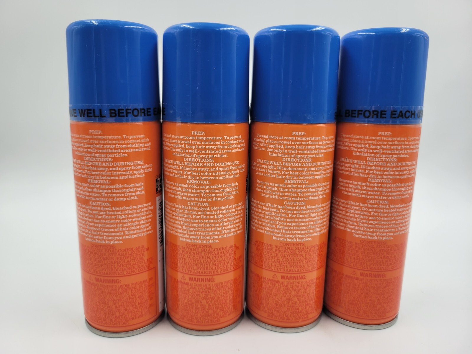 Hyde and EEK! Boutique Spray on Temporary Blue Hair Color Lot Of 4