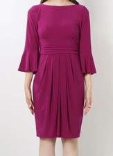 NWT Eliza J Women's Magenta Jersey Ruched Waist Dress  Size 2
